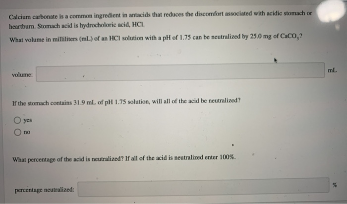 solved-calcium-carbonate-is-a-common-ingredient-in-antacids-chegg