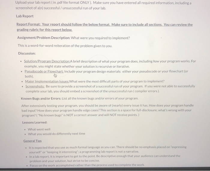 Solved Upload Your Lab Report in pdf File Format ONLY Solved upload your lab report in pdf file format only