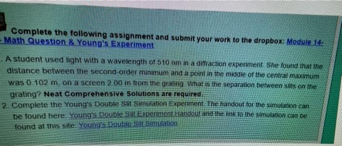 Solved Complete the following assignment and submit your | Chegg.com