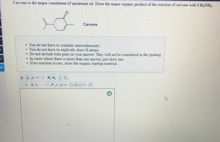 Solved Carvone is the major constituent of spearmint oil. | Chegg.com