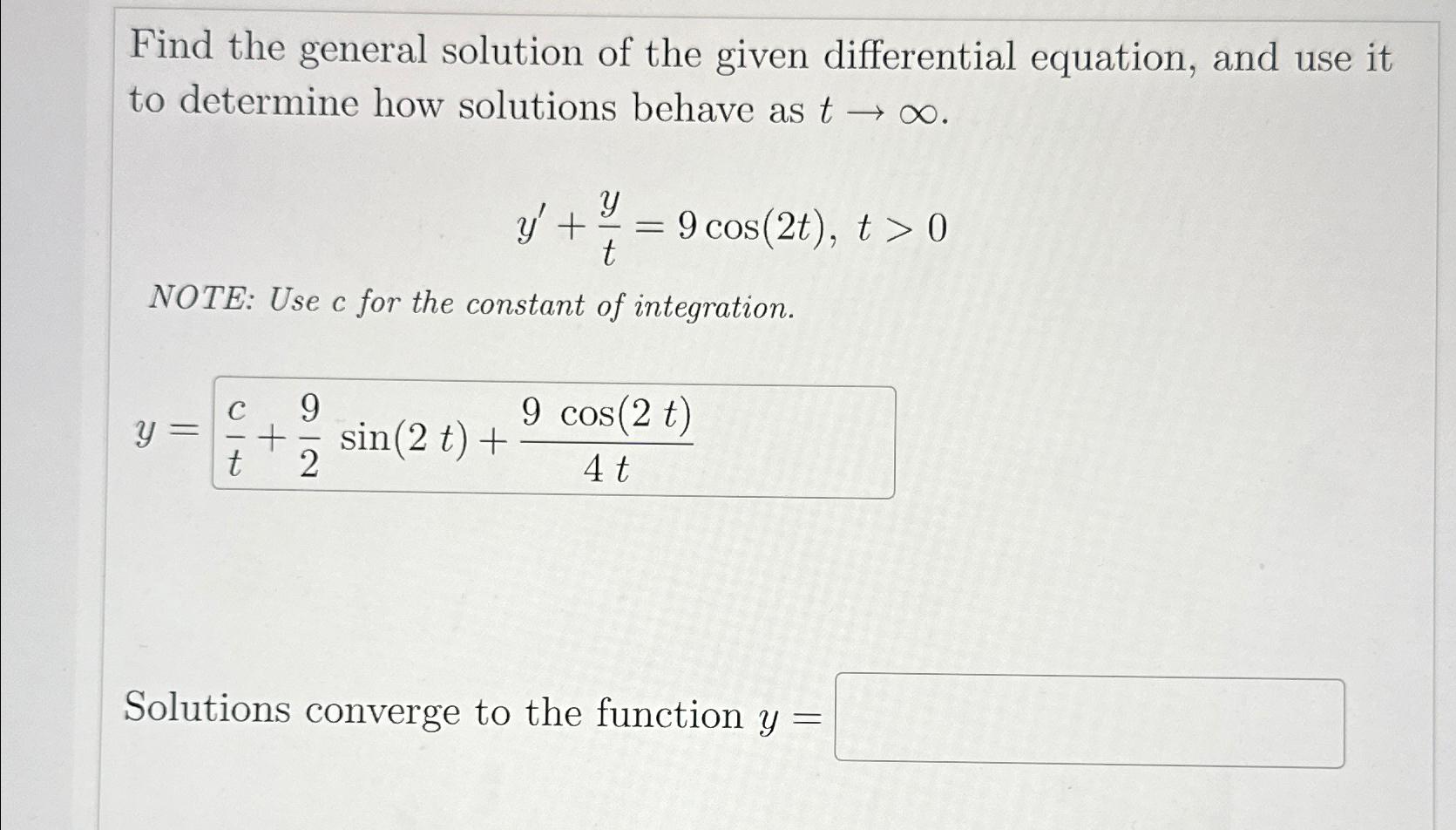 Solved Find the general solution of the given differential | Chegg.com