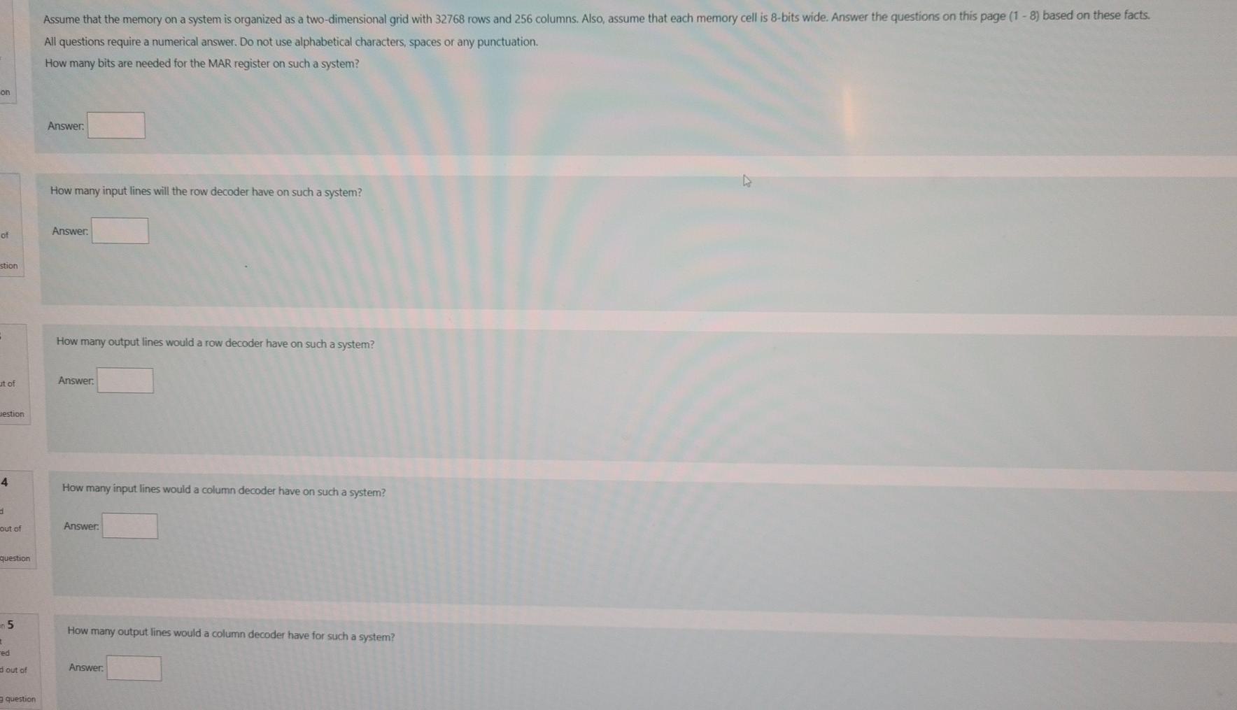Solved Assume that the memory on a system is organized as a | Chegg.com
