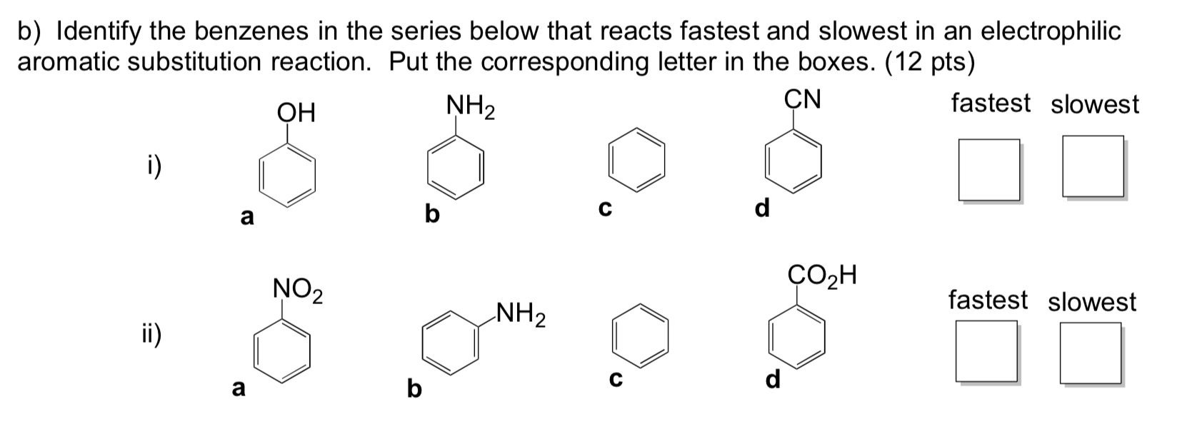 Solved b) ﻿Identify the benzenes in the series below that | Chegg.com