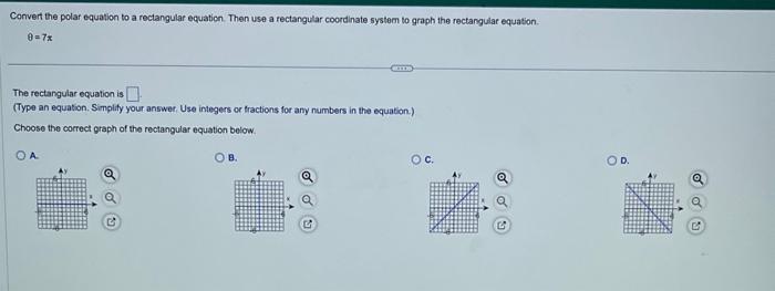 Solved Convert the polar equation to a rectangular equation. | Chegg.com