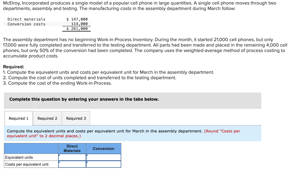 Solved Please answer all three parts of the question and | Chegg.com