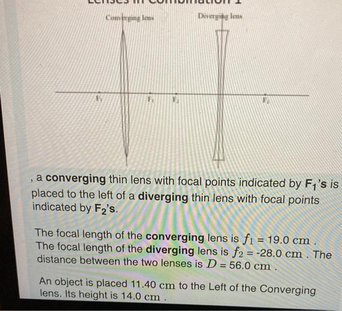 Solved Learning Goal: Two Lenses in Combination - you will | Chegg.com