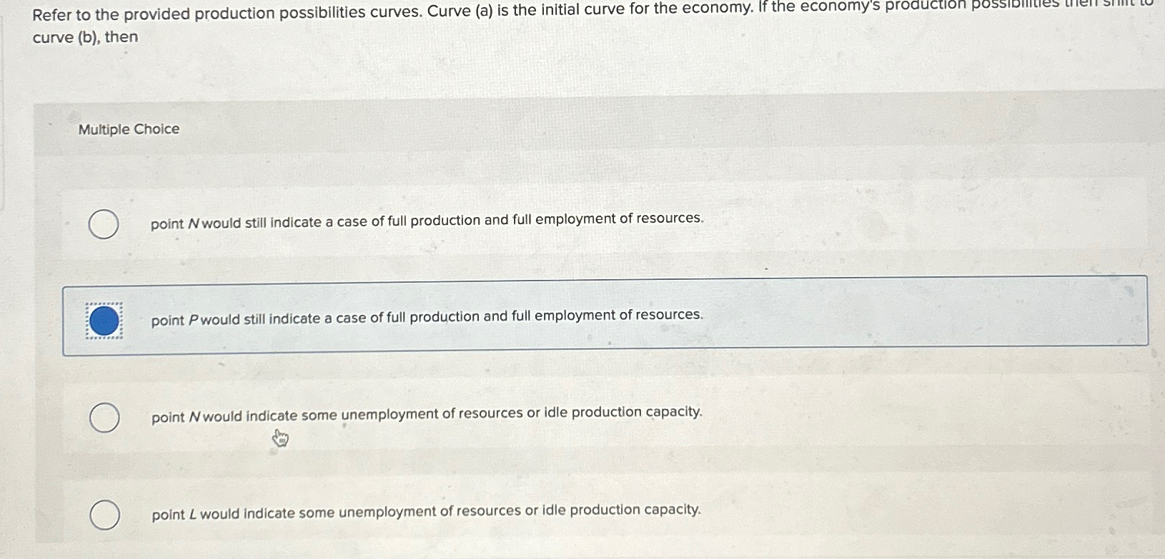 Solved Refer to the provided production possibilities | Chegg.com