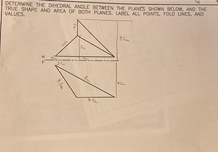 Solved DETERMINE THE DIHEDRAL ANGLE BETWEEN THE PLANES SHOWN | Chegg.com