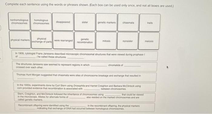 Solved Complete each sentence using the words or phrases | Chegg.com