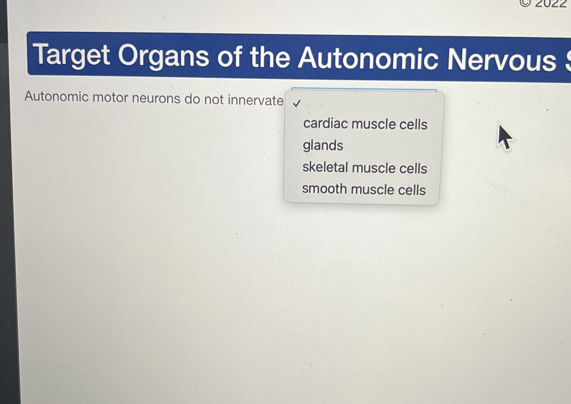 Solved Target Organs of the Autonomic NervousAutonomic motor | Chegg.com