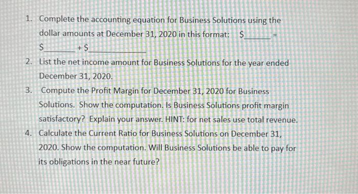 Solved Business Solutions Had The Following Transactions And | Chegg.com