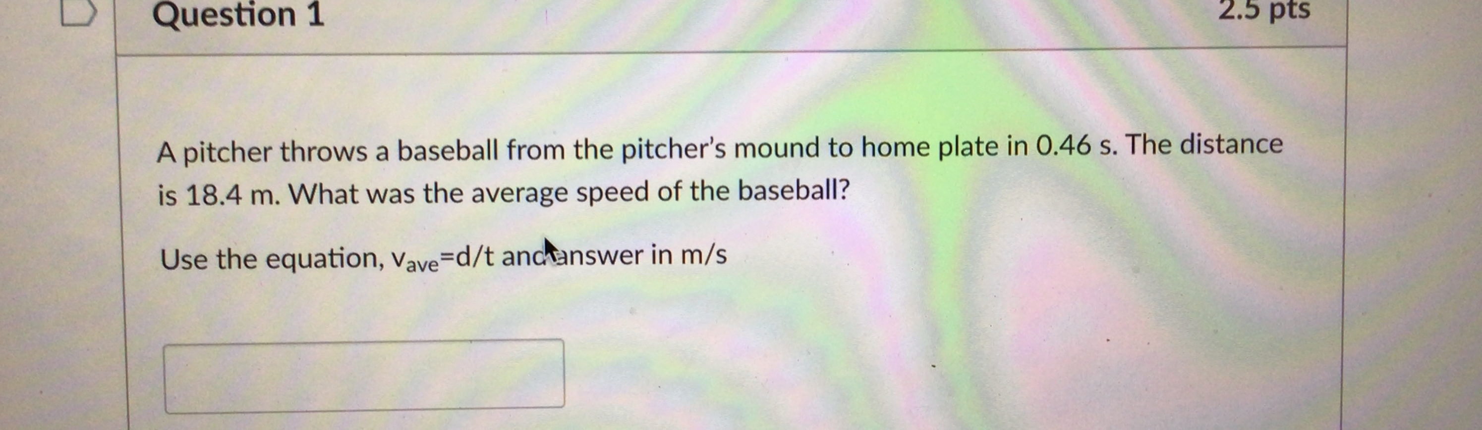 Solved A pitcher throws a baseball from the pitcher's mound