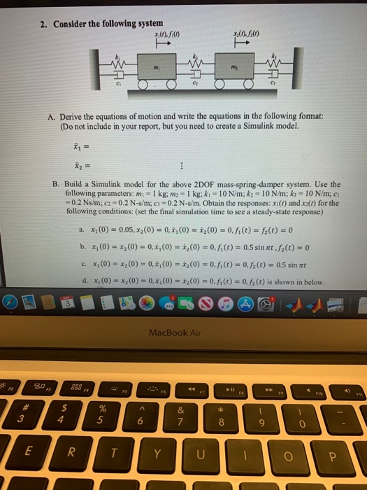 Solved 2. Consider the following system - (S. A. Derive the | Chegg.com