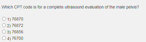 Which CPT code is for a complete ultrasound | Chegg.com