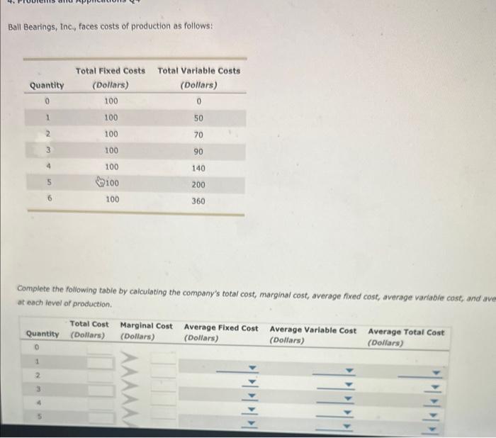 Solved Ball Bearings, Inc., faces costs of production as