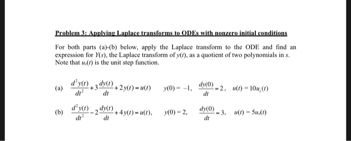 Non Zero Initial Conditions