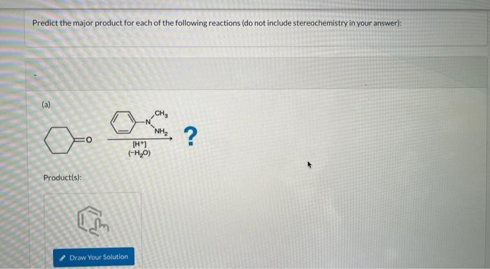 Solved Predict the major product for each of the following | Chegg.com