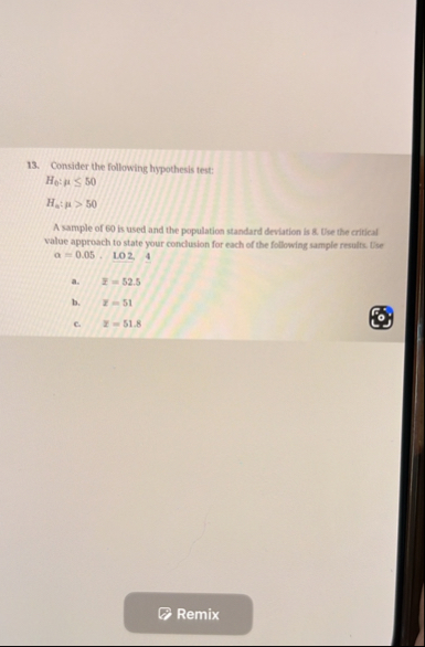 Solved Consider the following hypothesis | Chegg.com