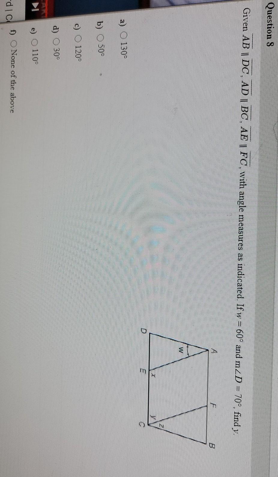 Solved Question 8 Given Ab Dc Ad Ae Fc With Chegg Com