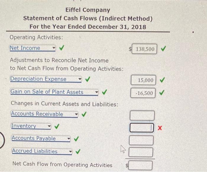 Solved decrease in cash or cash payments. 2018. Use the | Chegg.com