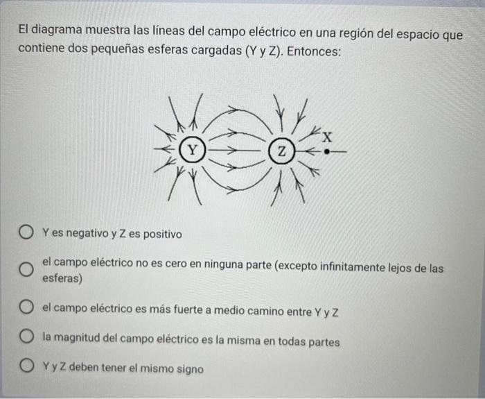 Solved The diagram shows the electric field lines in a | Chegg.com