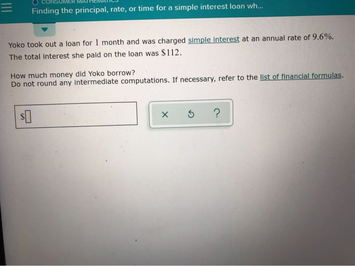 Solved Finding the principal, rate, or time for a simple | Chegg.com
