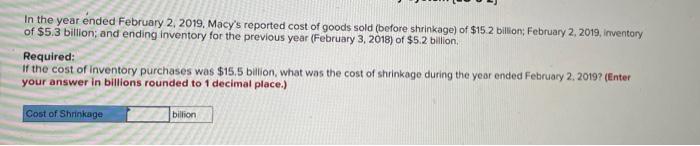 Solved In the year ended February 2, 2019, Madi's reported