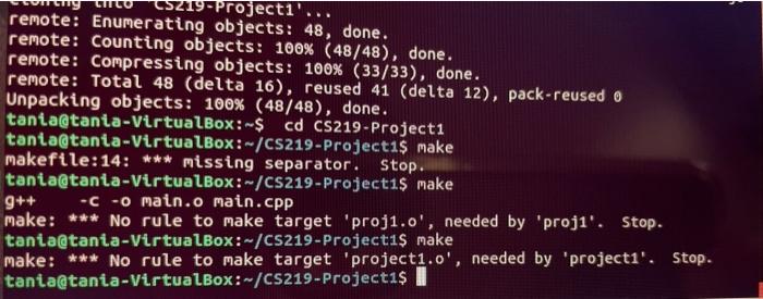 Solved I am trying to make a makefile but i am getting an | Chegg.com