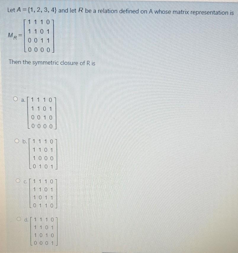 Solved Let A={1,2,3,4} And Let R Be A Relation Defined On A | Chegg.com