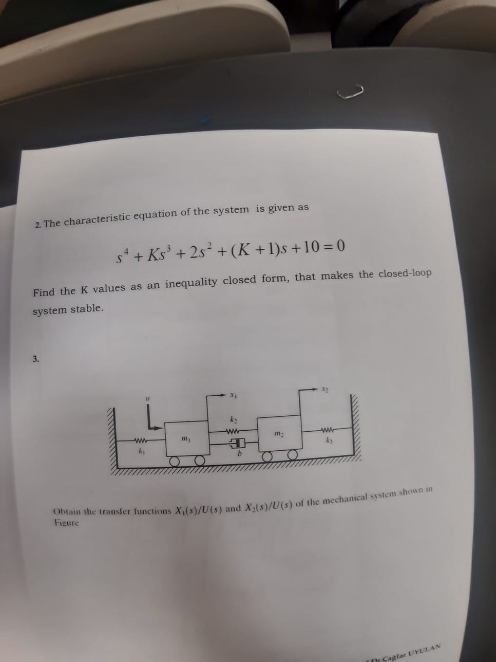 Solved The characteristic equation of the system is given | Chegg.com