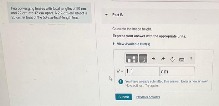 Solved Two converging lenses with focal lengths of 50 cm and | Chegg.com