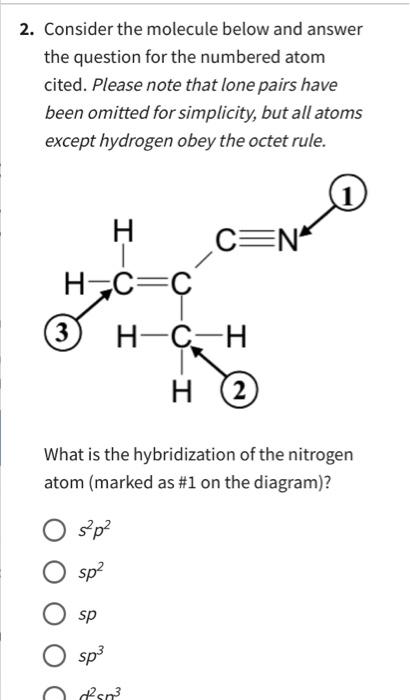 Solved 2. Consider The Molecule Below And Answer The | Chegg.com