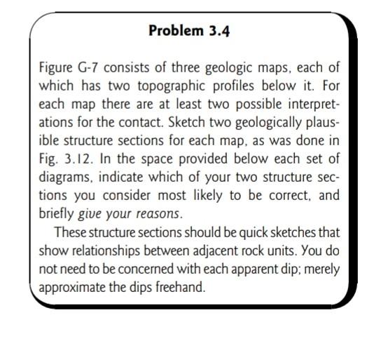 Figure G-7 consists of three geologic maps, each of | Chegg.com