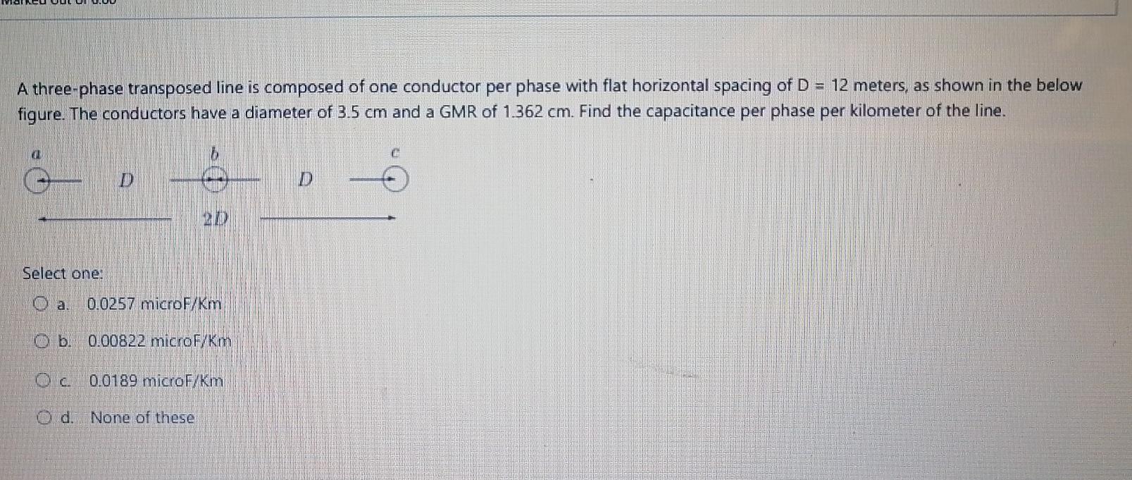 Solved A Three-phase Transposed Line Is Composed Of One | Chegg.com