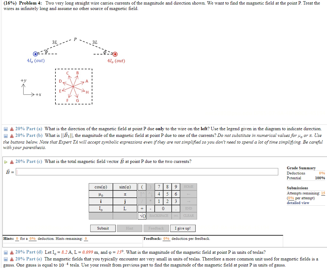 Solved 20% ﻿Part (a) ﻿What is the direction of the magnetic | Chegg.com