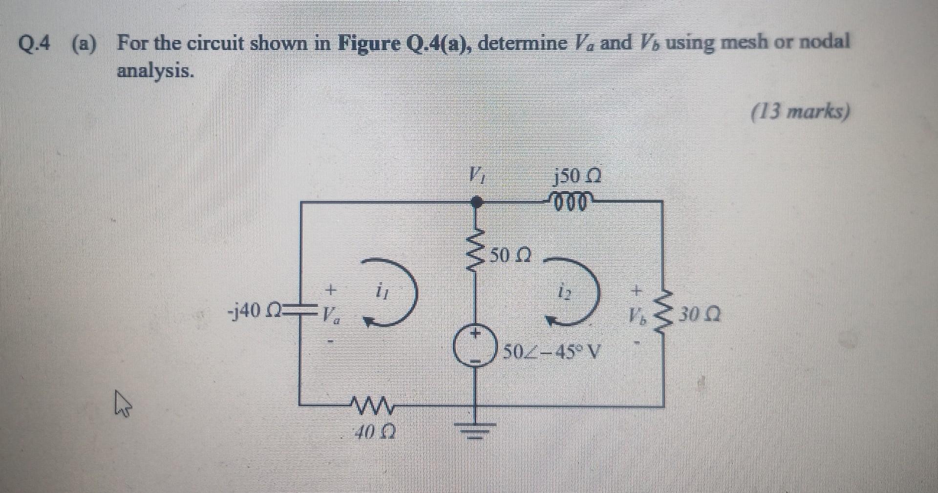 Solved .4 (a) For the circuit shown in Figure 0.4(a), | Chegg.com