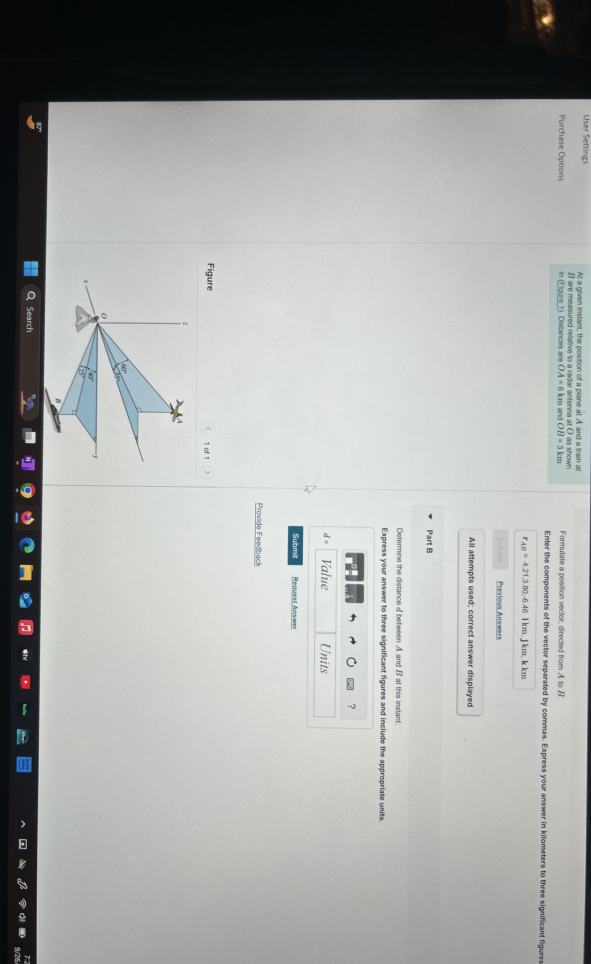 Solved User SettingsAt a given instant, the position of a | Chegg.com