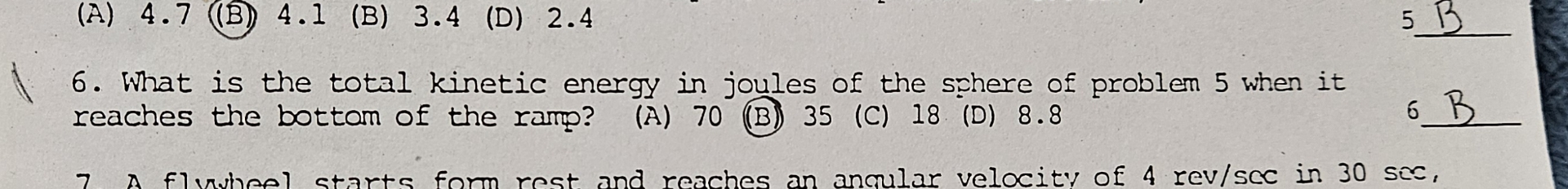 Solved 6. ﻿What is the total kinetic energy in joules of the | Chegg.com