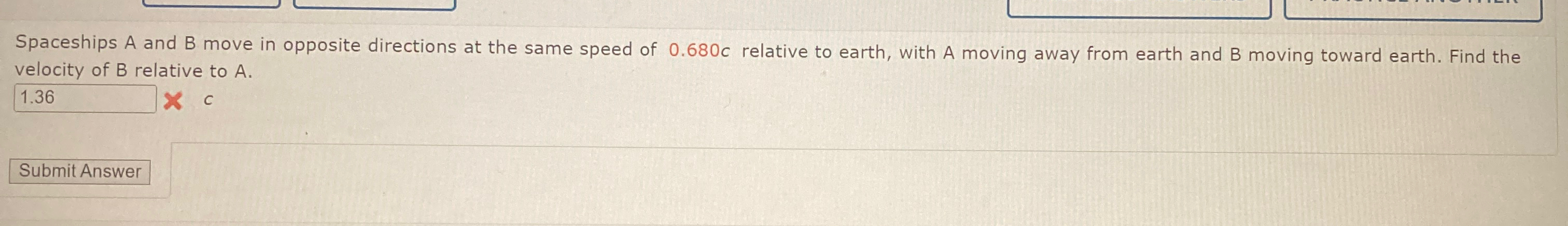 Solved Spaceships A and B move in opposite directions at the | Chegg.com 