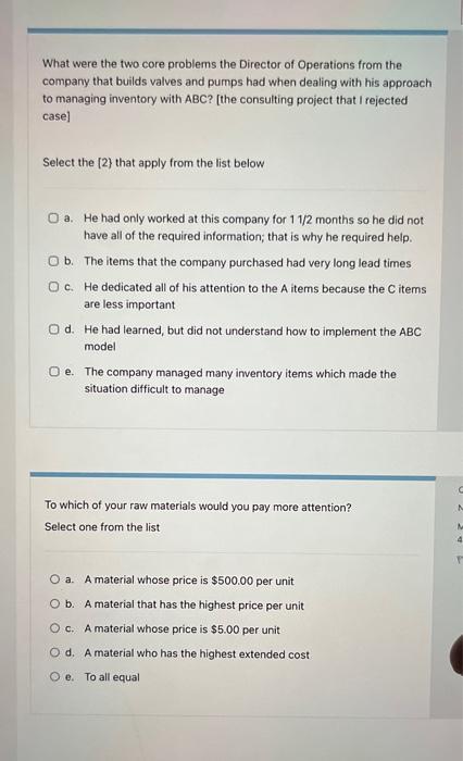 Solved What were the two core problems the Director of | Chegg.com