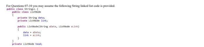 Solved 9. Using the provided code and assuming the linked | Chegg.com