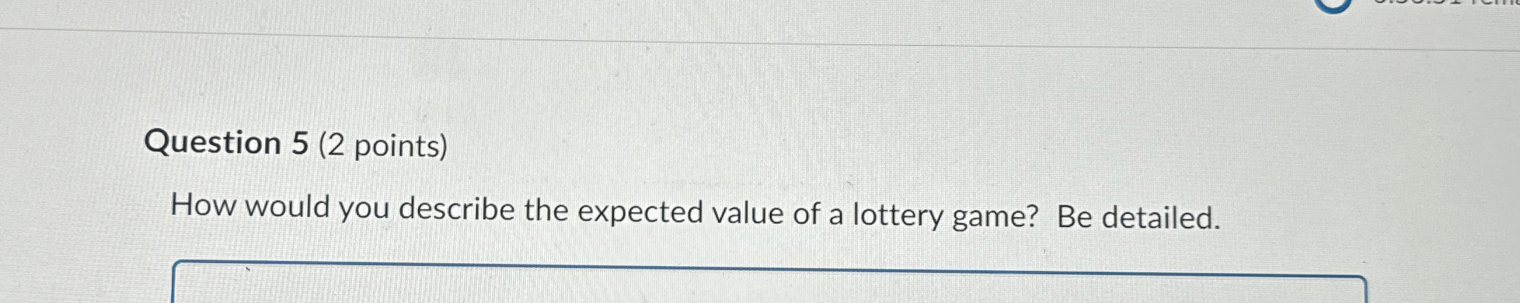 Solved Question 5 (2 ﻿points)How would you describe the | Chegg.com