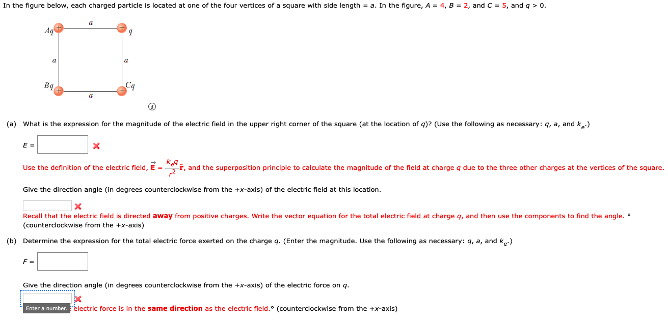 Solved In the figure below, each charged particle is located | Chegg.com