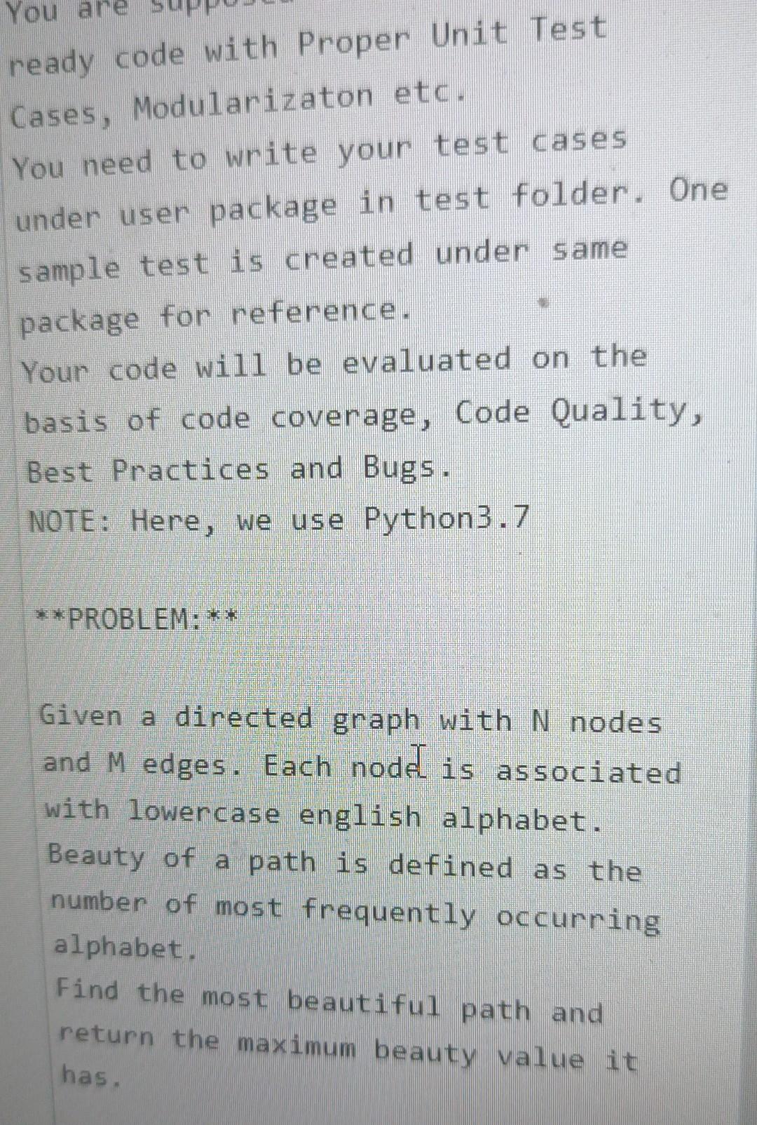 python unit testing | useful codes Images High Quality... Solved ready code with Proper Unit Test Cases, Modularizaton | Chegg.com