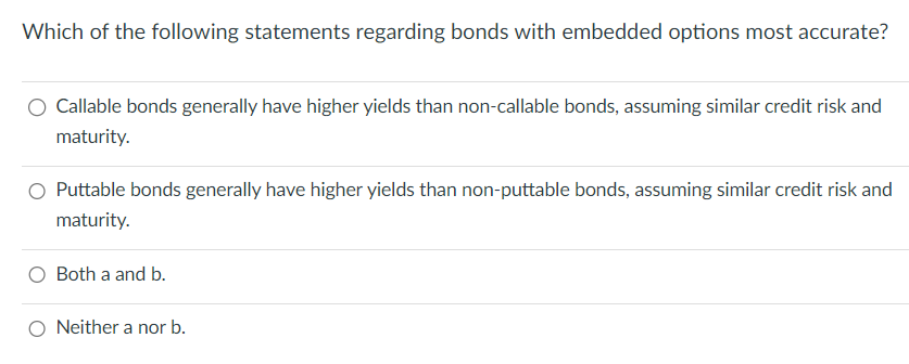 Solved Which of the following statements regarding bonds | Chegg.com