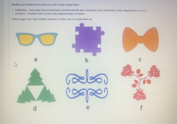 Solved Identify any transformations that are used in each | Chegg.com