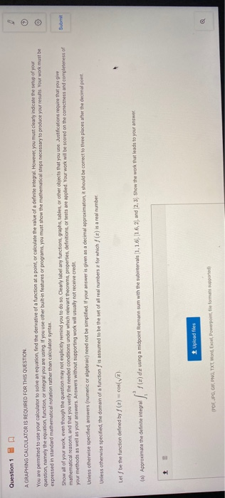 Question 1 BA A GRAPHING CALCULATOR IS REQUIRED FOR | Chegg.com
