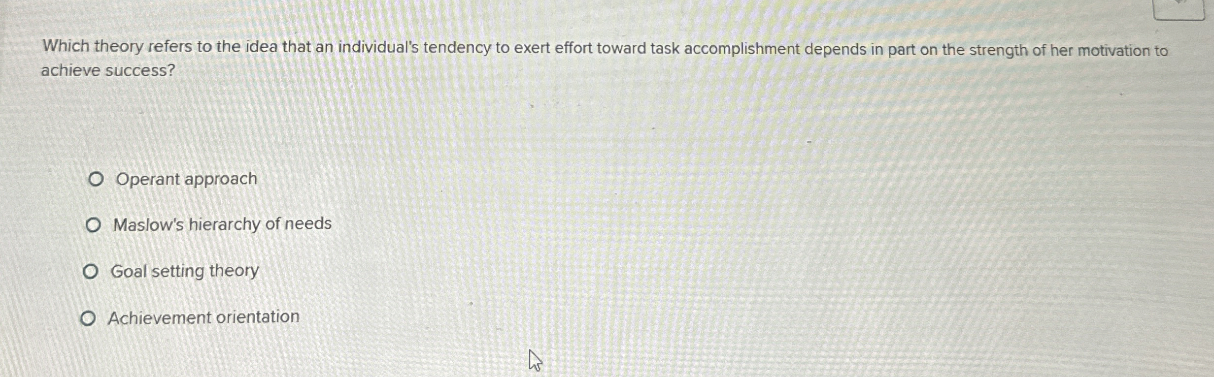 Solved Which theory refers to the idea that an individual's | Chegg.com