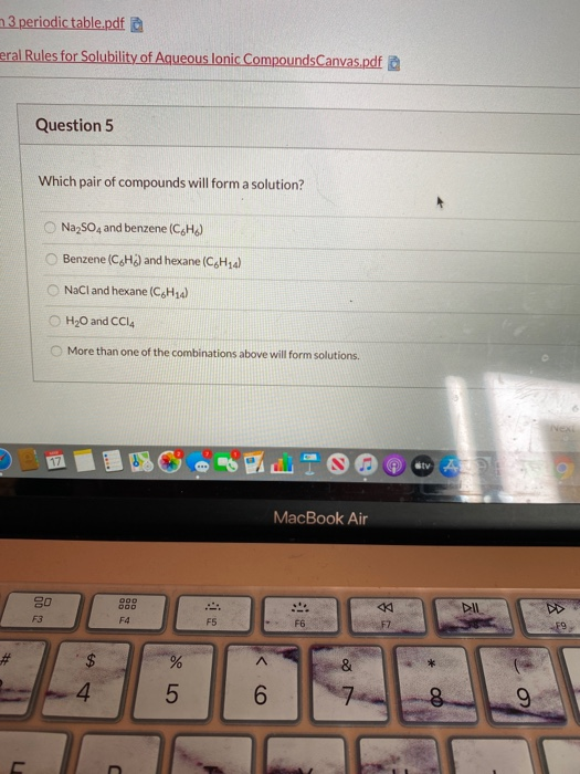 Solved 3 Periodic Table Pdf A Eral Rules For Solubility O Chegg Com