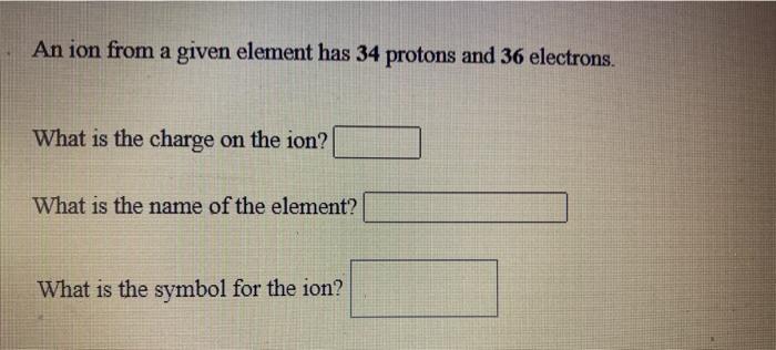 solved-an-ion-from-a-given-element-has-34-protons-and-36-chegg